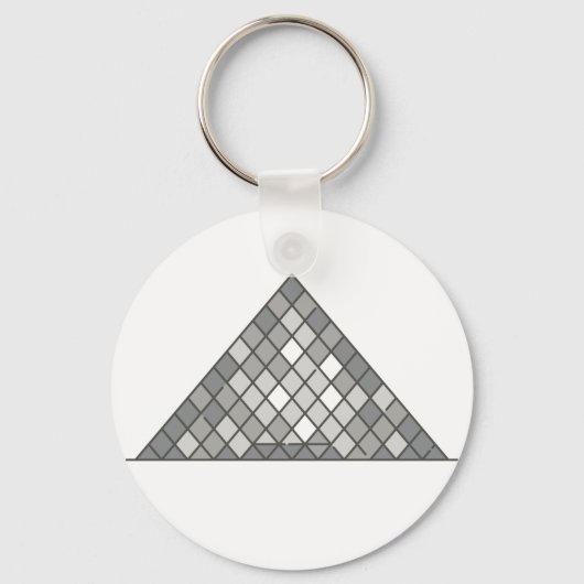 Landmark Louvre Pyramid Sleutelhanger (Voorkant)