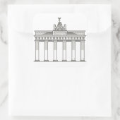 Landmark voor Brandenburg Gate Vierkante Sticker (Tas)
