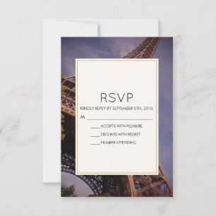 Landmark Wedding RSVP Kaartje