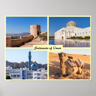 Landmarks van het sultanaat Oman Poster