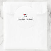 Landmeetkundige held ronde sticker (Tas)