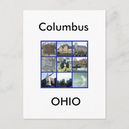 Landmerk Columbus, Ohio Briefkaart (Voorkant)