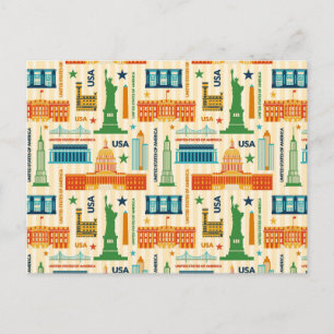 Landmerken van de Verenigde Staten van Amerika Briefkaart