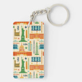 Landmerken van de Verenigde Staten van Amerika Sleutelhanger (achterkant)