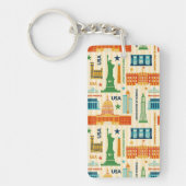 Landmerken van de Verenigde Staten van Amerika Sleutelhanger (Voorkant)