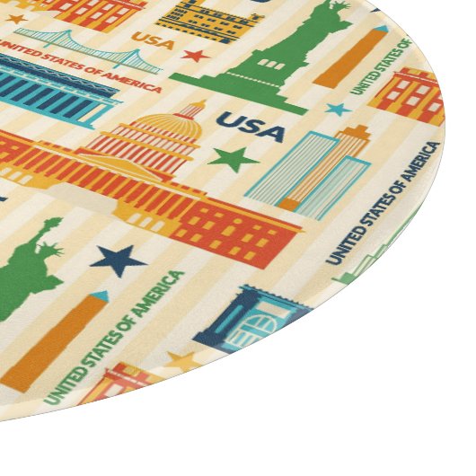 Landmerken van de Verenigde Staten van Amerika Snijplank (Hoek)