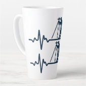 Landmeter hartslag latte mok (Linkerhoek)