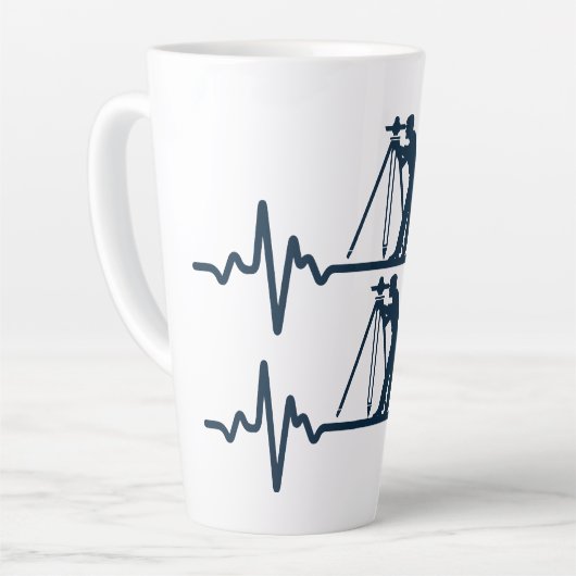 Landmeter hartslag latte mok (Linkerhoek)