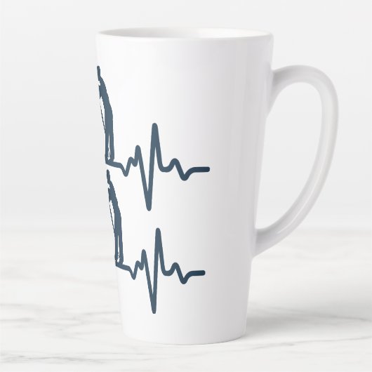 Landmeter hartslag latte mok (Rechts)