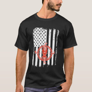 Landmeter Patriottische vlag VS T-shirt