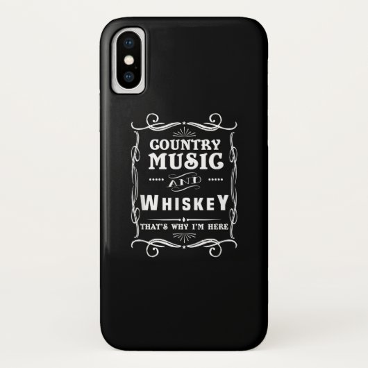 Landmuziek en whisky daarom ben ik hier Case-Mate iPhone case (Achterkant)