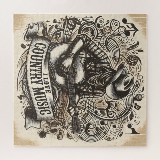 Landmuziek. Legpuzzel (Horizontaal)