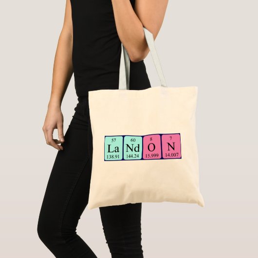 Landon Periodic Table Name canvas tas (Voorkant (product))