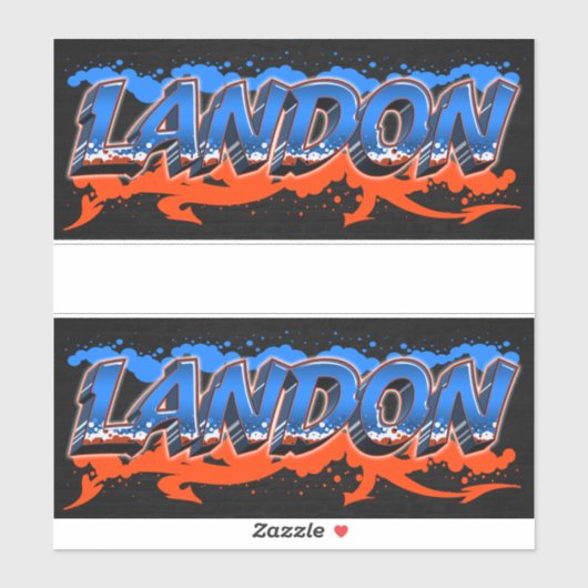 Landon Vorname Name Graffiti Aufkleber Sticker (Vel)