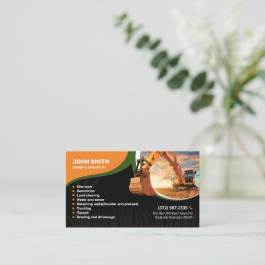 Landopruiming, Uitgraving, Landschapsarchitectuur, Visitekaartje (Staand voorkant)