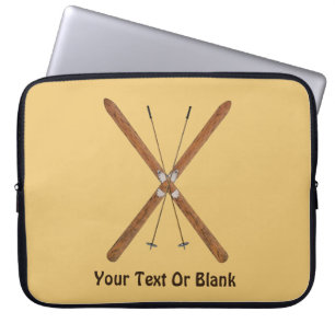 Landoverschrijdende huiden en polen laptop sleeve