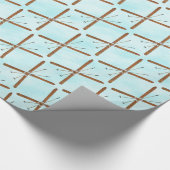 Landoverschrijdende sneeuw cadeaupapier (Hoek)