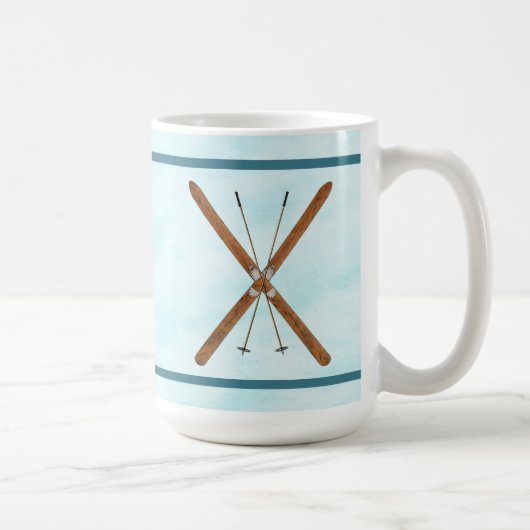 Landoverschrijdende sneeuw koffiemok (Rechts)