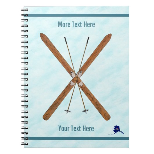 Landoverschrijdende sneeuw notitieboek (Voorkant)