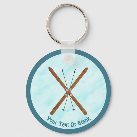 Landoverschrijdende sneeuw sleutelhanger (Voorkant)