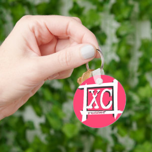 Landoverschrijdende XC-Runner Sleutelhanger