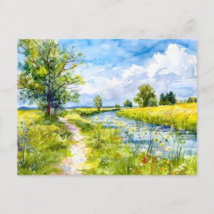 Landpad naar de Waterverf de Havelland Briefkaart