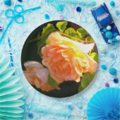 Landpergele rozen papieren bordje (Feest)