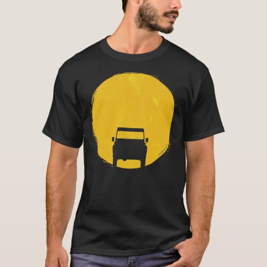 Landrover Defender car sunset sun Premium T-Shirt (Devant)