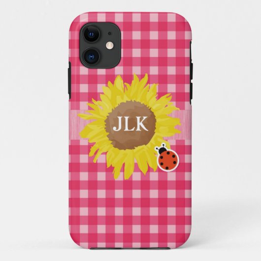 Landroze pleisters, zonnebloem, ladybug Case-Mate iPhone case (Achterkant)