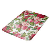 Landroze rode groene  bloem badmat (Gekanteld)