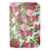 Landroze rode groene  bloem badmat (Voorkant Verticaal)