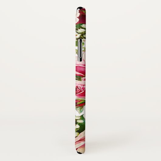 Landroze rode groene  bloem Case-Mate iPhone case (Achterkant / rechts)