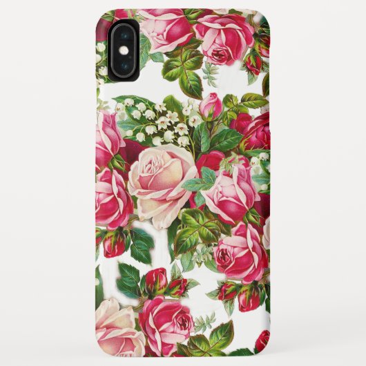 Landroze rode groene  bloem Case-Mate iPhone case (Achterkant)