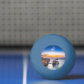 Lands End Sunset Enys Dodnan Armed Knight Cornwall Pingpongballen (Net)