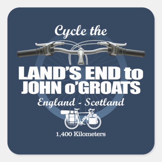 Land's End to John o'Groats (H2) Vierkante Sticker (Voorkant)