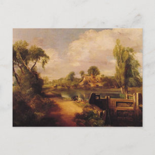Landscape Boys Fishing par John Constable Carte po
