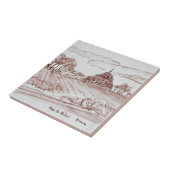 Landscape Mont Saint-Michel | Normandië, Frankrijk Tegeltje (Zijkant)