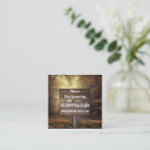 Landscaper over boomzorg vierkante visitekaartje (Staand voorkant)