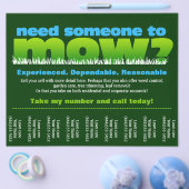 Landscaper over grasschapszorg flyer (Enkel)