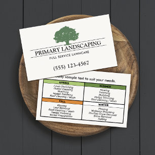 Landscaper over Lawn Care Visitekaartje