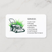 Landscaping and Lawn Maintenance Visitekaartje (Achterkant)