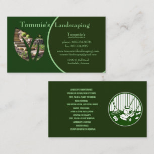 Landscaping Business Green Leaf Landschap Visitekaartje