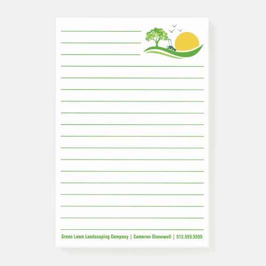 Landscaping Company Lawn Mowing Service Custom Post-it® Notes (Voorkant)