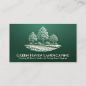 Landscaping en gazon zorgdiensten visitekaartje (Voorkant)