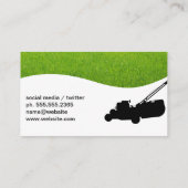 Landscaping Gardening Logo | Leaf Grass Visitekaartje (Achterkant)