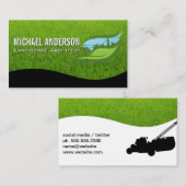 Landscaping Gardening Logo | Leaf Grass Visitekaartje (Voorkant / Achterkant)