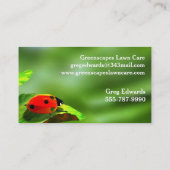 Landscaping gazon zorg tuin professional visitekaartje (Achterkant)