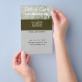 Landscaping gelanceerd Gardening op maat Flyer (Hand)