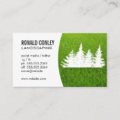 Landscaping gras en bomen visitekaartje (Voorkant)