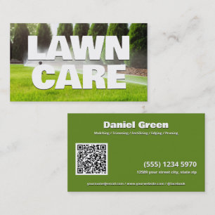 Landscaping Lawn Care Custom QR Visitekaartje